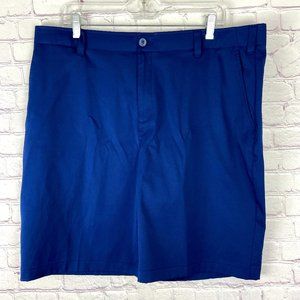 BCG Men's Cobalt Blue Flat Front Shorts Size: 36W